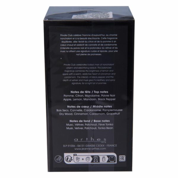 Fragancia Para Caballero Private Club JEANNE ARTHES EDT 100 Ml - Imagen 2