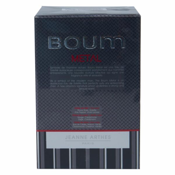 Fragancia Para Caballero Boum Metal JEANNE ARTHES EDT 100 Ml - Imagen 2