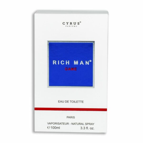 Fragancia Para Caballero Cyrus Rich Man Game Eau De Toilette PARIS BLEU 100 Ml - Imagen 2
