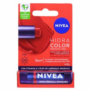 Hidratante Labial Protección Solar SPF 30 Con Color Rojo NIVEA 4,8 G