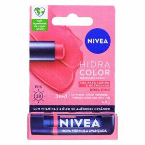Hidratante Labial Protección Solar SPF 30 Con Color Rosa NIVEA 4,8 G
