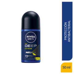 Desodorante En Roll-On Antitranspirante Deep Extreme Black Carbón Para Caballero NIVEA 50 Ml