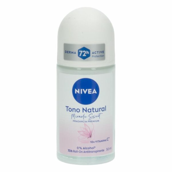 Desodorante En Roll-On Antitranspirante Tono Natural Miracle Sweet NIVEA 50 Ml