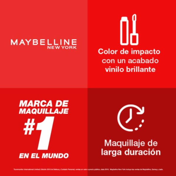 Labial Líquido Vinyl Ink Acabado Brillante Tono 40 Witty MAYBELLINE L´ORÉAL - Imagen 13