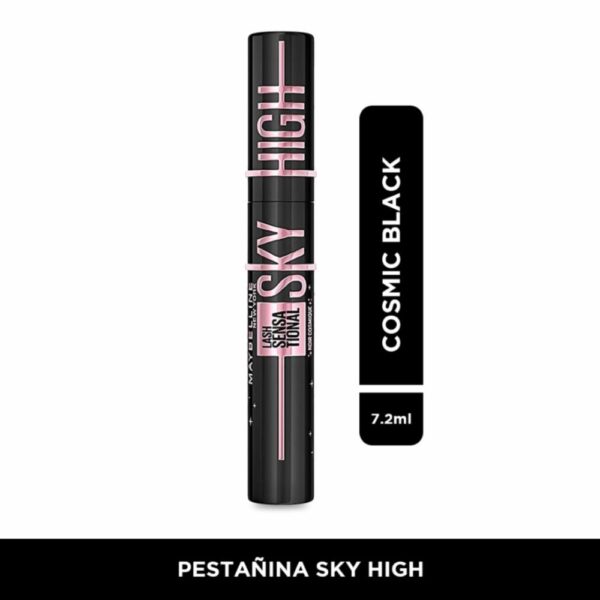 Máscara De Pestañas Lash Sensational Sky High Noir Cosmic Black A Prueba De Agua MAYBELLINE L´ORÉAL 7.2 Ml