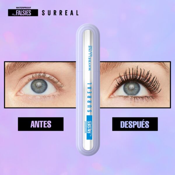 Máscara De Pestañas The Falsies Surreal Black A Prueba De Agua MAYBELLINE NEW YORK 10 Ml - Imagen 4
