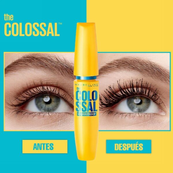 Máscara De Pestañas The Colossal Black A Prueba De Agua MAYBELLINE L´ORÉAL 9.2 Ml - Imagen 5