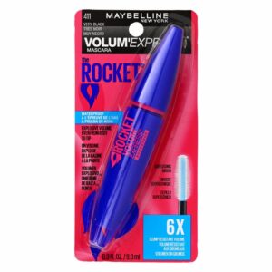 Máscara De Pestañas Rocket Waterproof Tono 411 Black MAYBELLINE L´ORÉAL 8 Ml