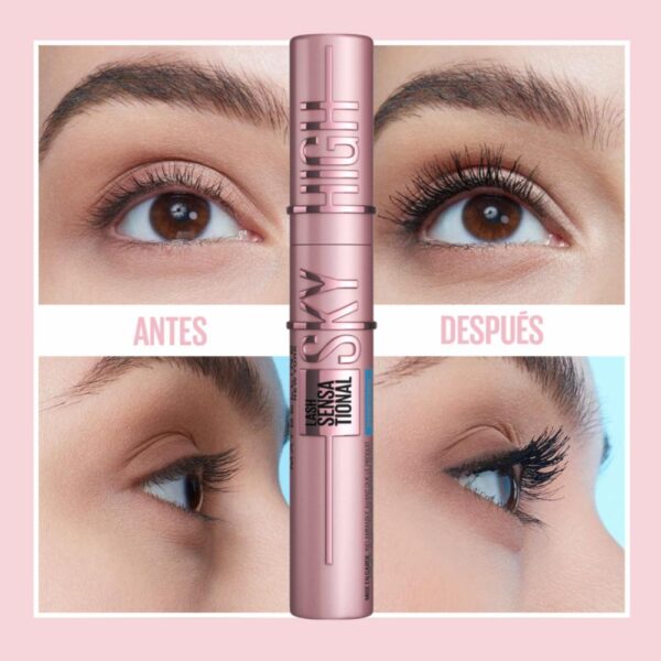 Máscara De Pestañas Lash Sensational Sky High Black A Prueba De Agua MAYBELLINE L´ORÉAL 6 Ml - Imagen 4