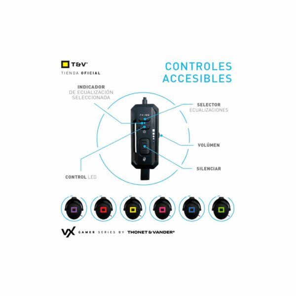 Audífonos Gamer VX700 THONET & VANDER Con Cable - Imagen 3