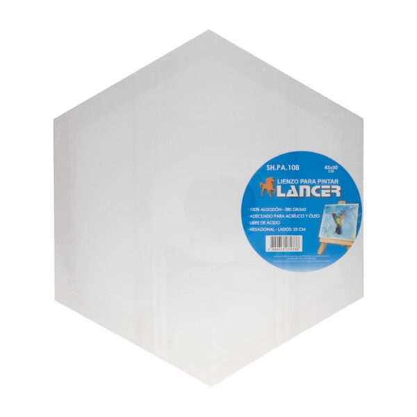 Lienzo Para Pintar Hexagono LANCER 43X50CM