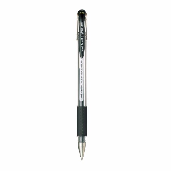 Bolígrafo Roller Signo Dx Ultrafine Soft Grip Negro UNIBALL 0.38