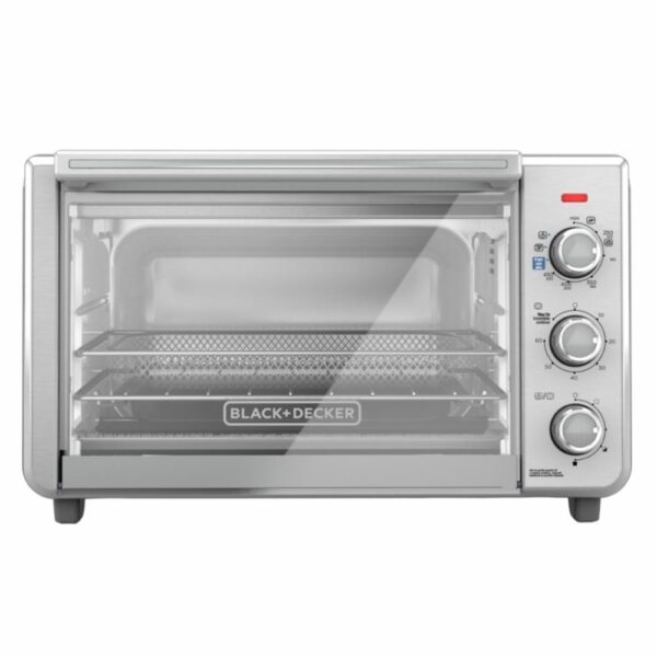 Horno Tostador Eléctrico Freidora De Aire, 2 En 1 Hornea Y Fríe Con Aire BLACK & DECKER 0,7 Pies - Imagen 2