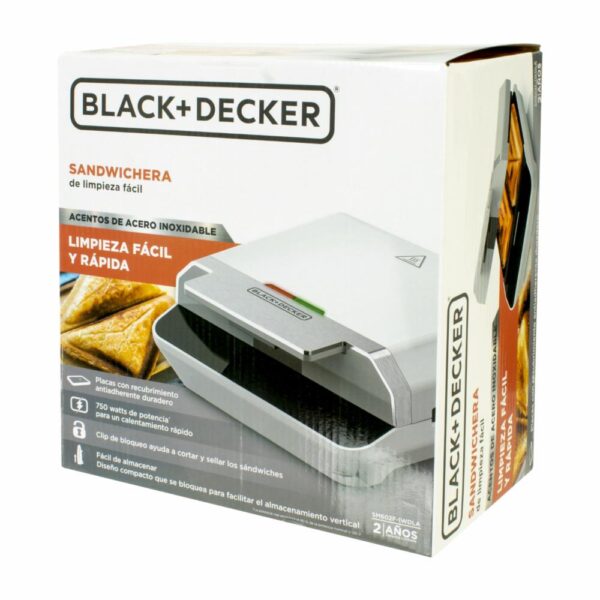 Sanduchera Easy Clean SM602F-1WDLA BLACK & DECKER 2 Panes - Imagen 4