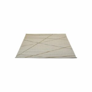 Alfombra Motivo Mundo Rayas Colores Biege THREE CARPENTS 160 x 230 Cm