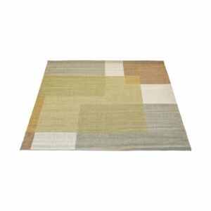 Alfombra Motivo Mundo Cuadrícula Multicolor Tonos Pasteles THREE CARPENTS 135 x 190 Cm