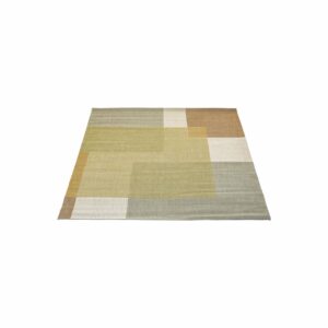 Alfombra Motivo Mundo Cuadrícula Multicolor Tonos Pasteles THREE CARPENTS 135 x 190 Cm