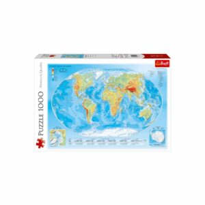 Rompecabezas Mapa Físco Del Mundo TREFL 1000 Piezas
