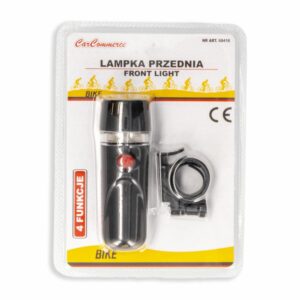 Luz Led Delantera De Bicicleta Color Negra CARCOMMERCE 4 Funciones