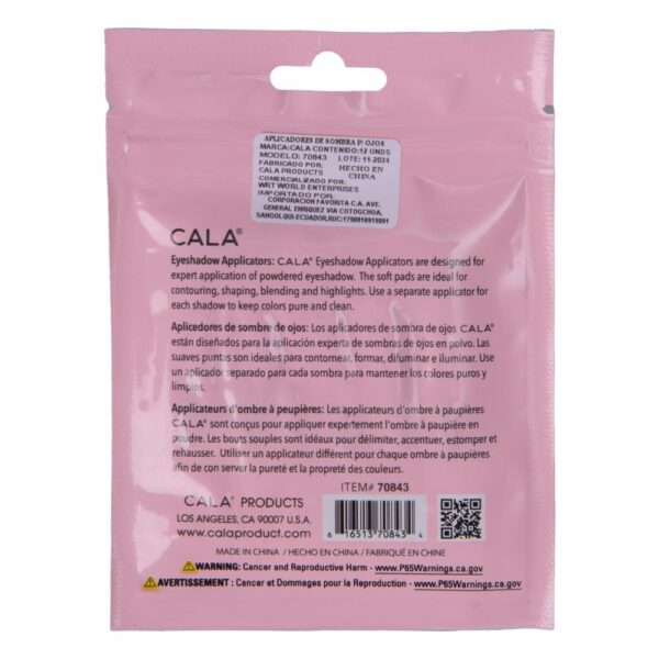 Aplicadores De Sombra De Ojos Eyeshadow Applicators Double-Tip CALA Set X12 - Imagen 2