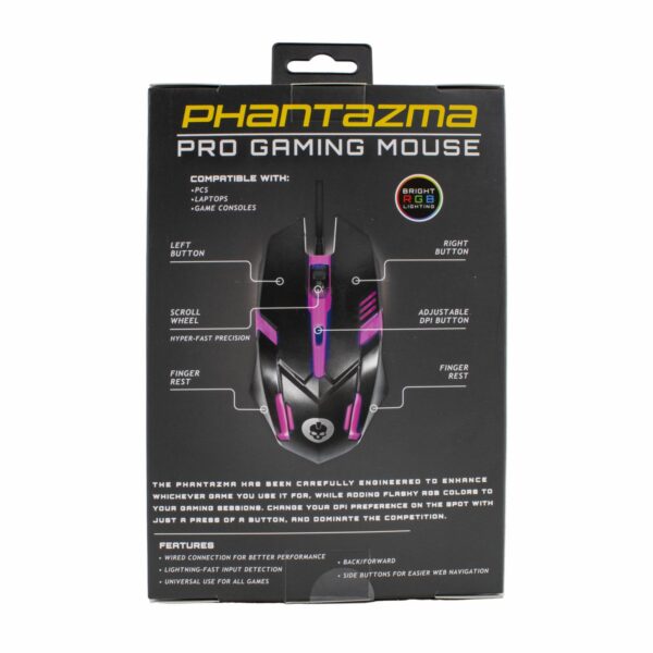 Mouse Led Profesional Para Juegos CHARGE WORX Con Cable - Imagen 2