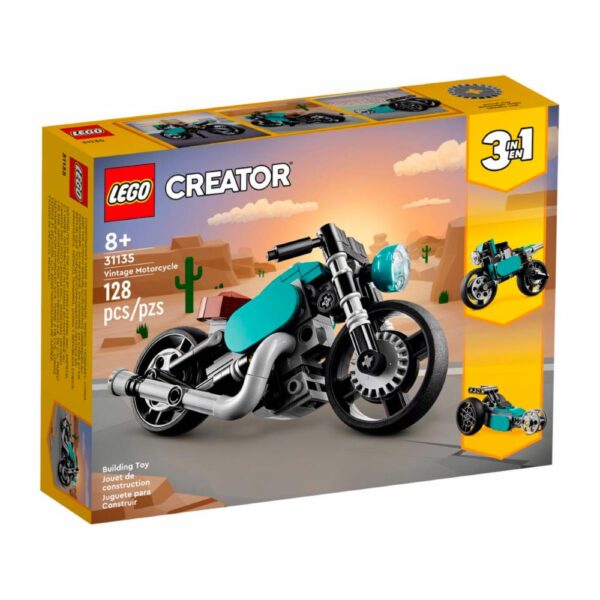 Bloques De Armar Motocicleta Antigua LEGO CREATOR 128 Piezas