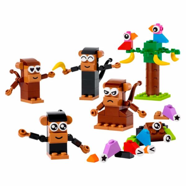 Bloques De Armar Diversión Creativa Con Monos LEGO CLASSIC 135 Piezas - Imagen 2