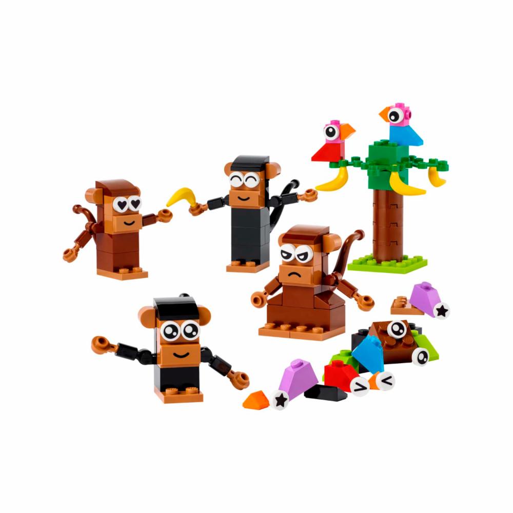 Bloques De Armar Diversión Creativa Con Monos LEGO CLASSIC 135 Piezas - Imagen 2