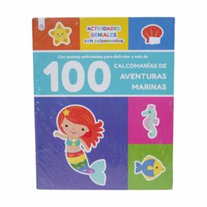 Libro 100 Calcomanías De Aventuras Marinas SILVER DOLPHIN 60 Páginas