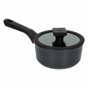 Cacerola De Inducción Con Tapa De Vidrio Negro 1,3 Litros BUGATTI 16 Cm