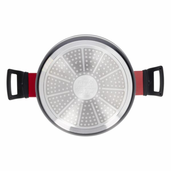 Olla De Inducción Con Tapa De Vidrio Negro 3,6 Litros BUGATTI 22 Cm - Imagen 2