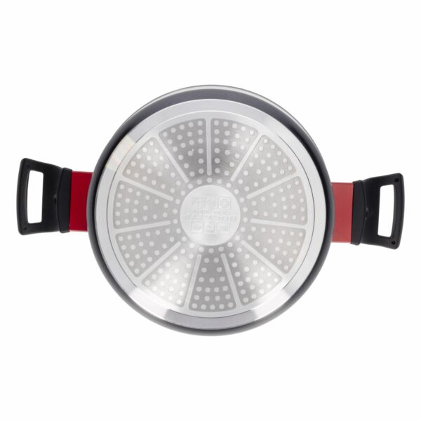 Olla De Inducción Con Tapa De Vidrio Negro 5,5 Litros BUGATTI 24 Cm - Imagen 2