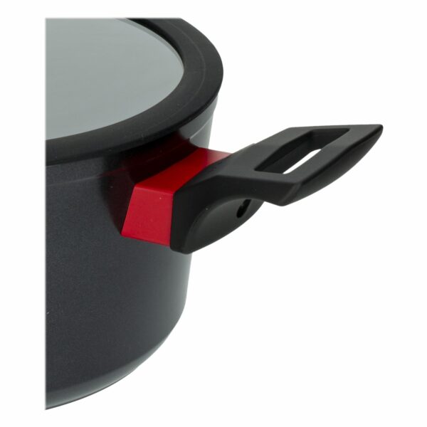 Olla De Inducción Con Tapa De Vidrio Negro 5,5 Litros BUGATTI 24 Cm - Imagen 3