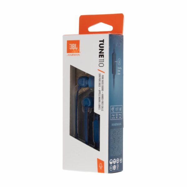 Audífonos Wired In-Ear JBLT110BLUAM JBL Con Cable - Imagen 2