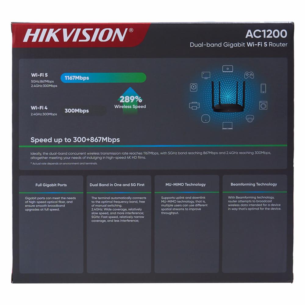 Router DS-3WR12GC AC1200 4 Antenas Dual Band Wifi 5 Y 4 HIKVISION 1167 Mbps - Imagen 4
