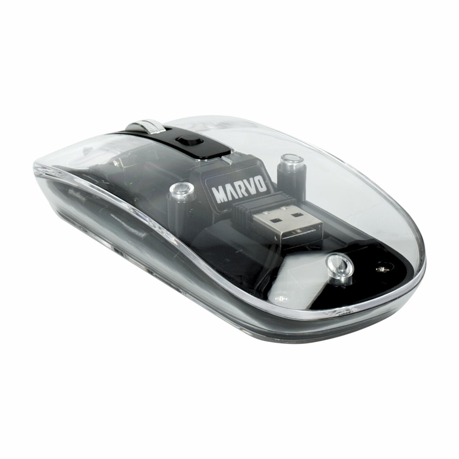 Mouse 1600 DPI MAMOM810WBK MARVO - Imagen 2
