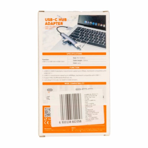 Adaptador HUB 4 En 1 - 4 USB LDNIO DS-34U - Imagen 3