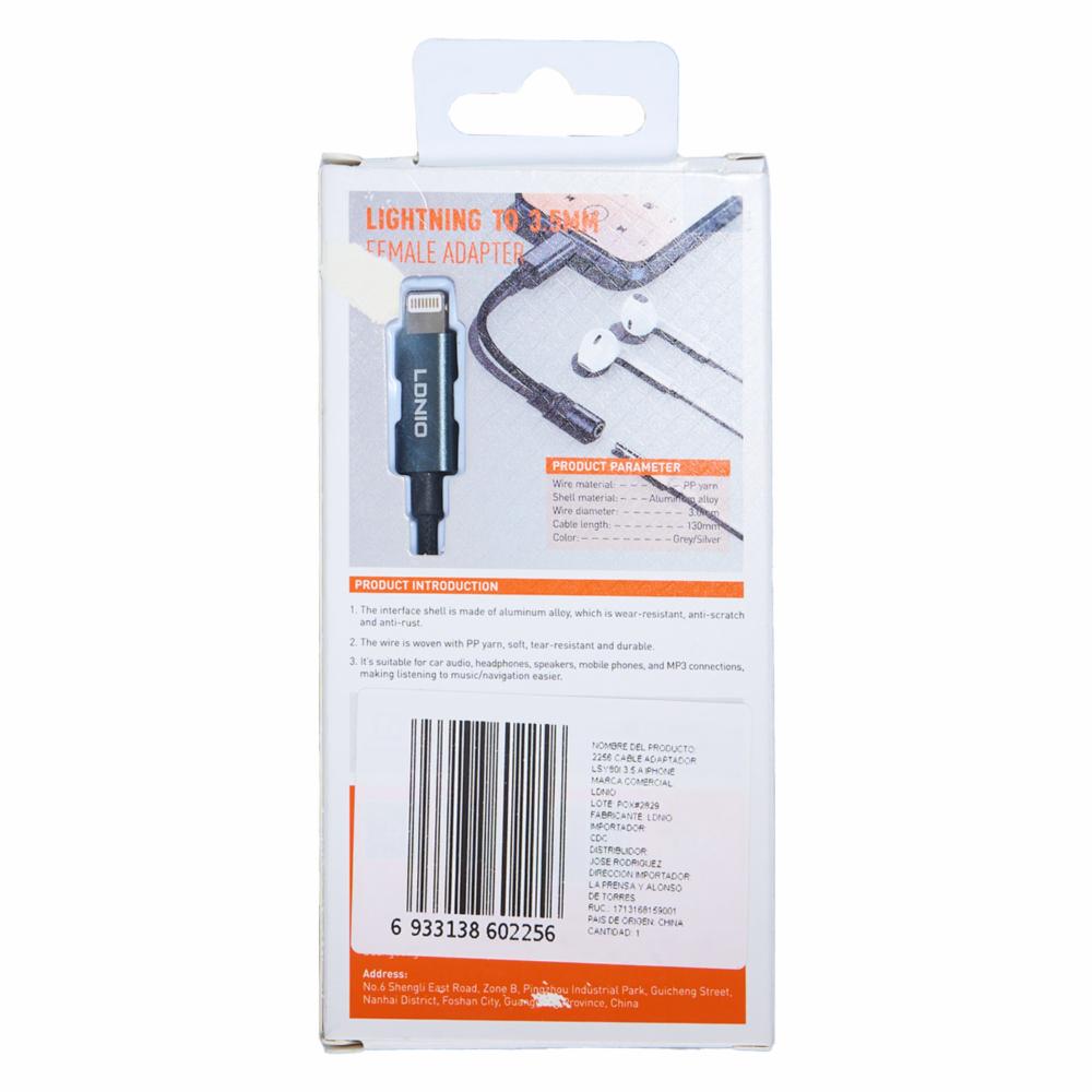 Cable Adaptador LSY80I 3.5 A IPhone LDNIO 130 Mm - Imagen 2