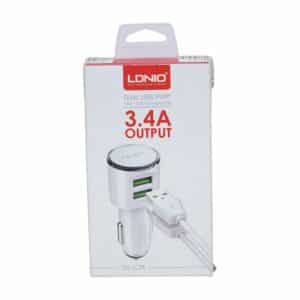 Cargador Para Auto 2 Puertos USB LDNIO 3,4 A
