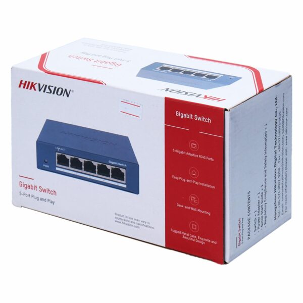 Switch Gigabit 5 Puertos Plug And Play HIKVISION 1000 Mbps - Imagen 3