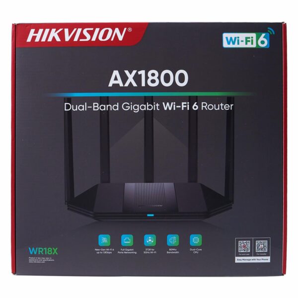 Router Gigabitn 5 Antenas Dual Band Wifi 6 AX1800 HIKVISION 1800 Mbs - Imagen 3