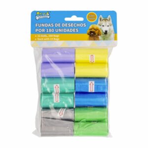 Fundas De Desechos Para Mascotas SOLEIL PET'S WORLD 180 Unidades