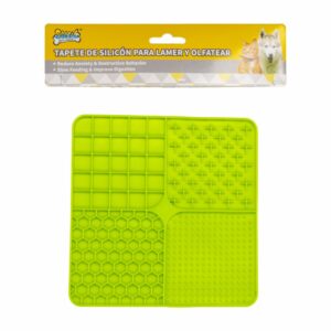 Tapete De Silicon Para Lamer Y Olfatear SOLEIL PET'S WORLD Verde