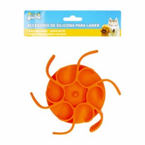 Accesorio De Silicona Para Lamer SOLEIL PET'S WORLD Naranja