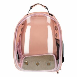 Mochila  Transportadora Para Mascota Transparente Rosa SOLEIL 1 Pieza
