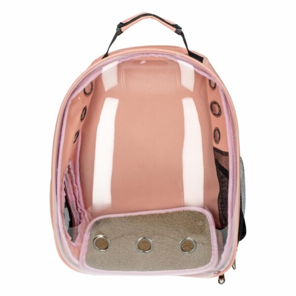 Mochila  Transportadora Para Mascota Transparente Rosa SOLEIL PET'S WORLD 1 Pieza