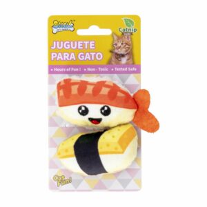 Juguete De Gato Diseño Rollo De Sushi Felpa SOLEIL PET'S WORLD 1 Pieza