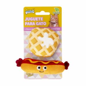 Juguete De Gato Diseño Hot Dog De Felpa SOLEIL PET'S WORLD 1 Pieza