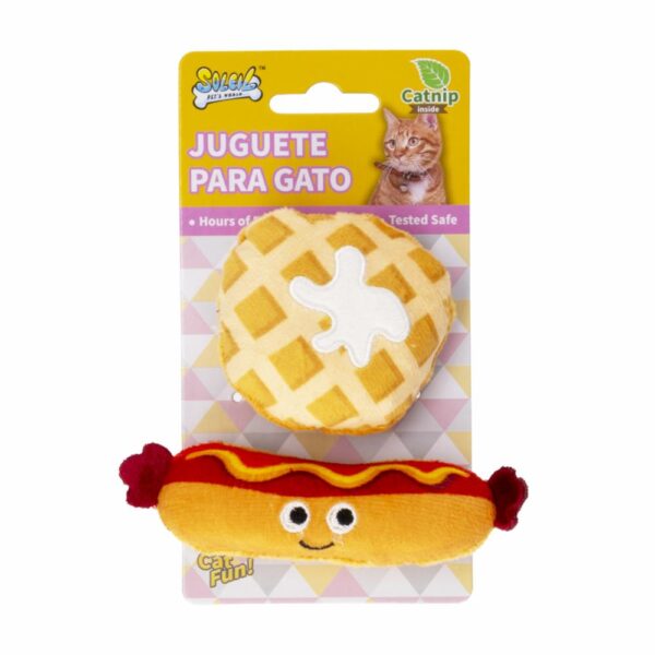 Juguete De Gato Diseño Hot Dog De Felpa SOLEIL PET'S WORLD 1 Pieza