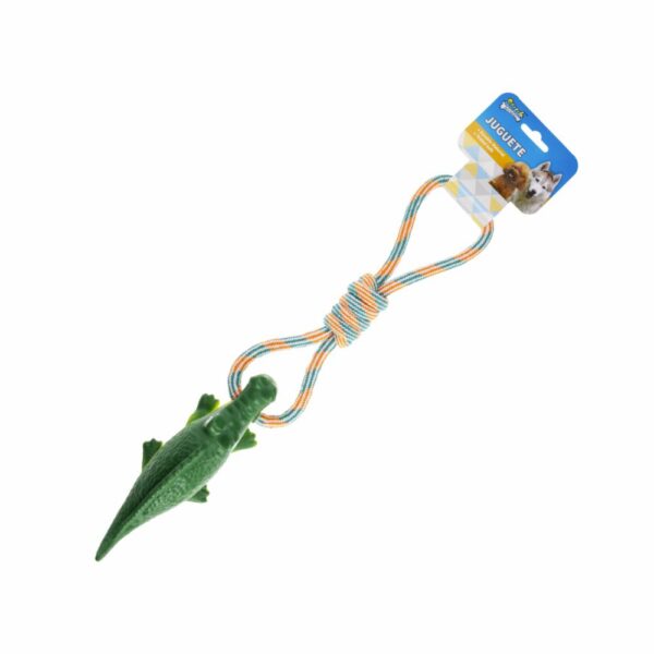 Juguete De Perro Cocodrilo Con Cuerda SOLEIL PET'S WORLD 1 Pieza - Imagen 2